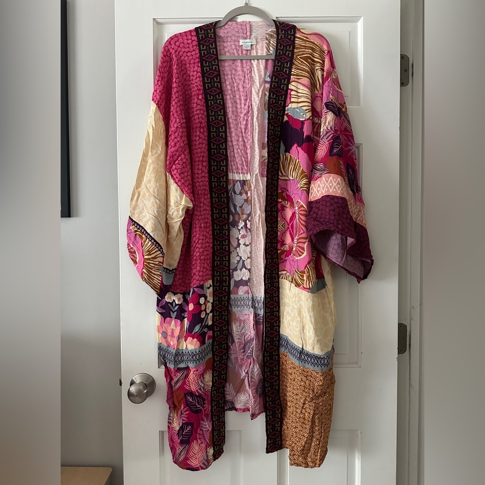 Sundance Paradiso Kimono in Patchwork With Embroidered Trim - Picture 2 of 8